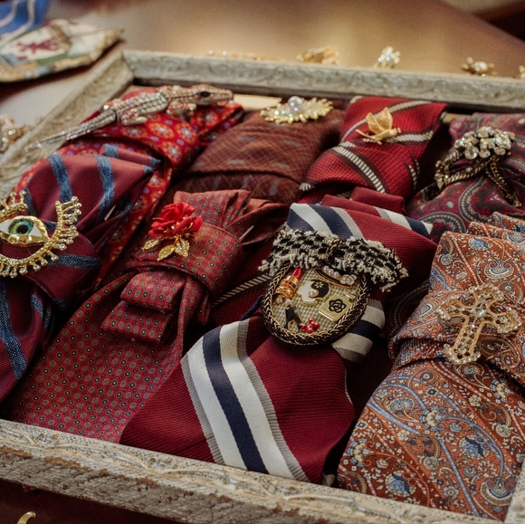 Handmade Jewelry - Coming Soon- Statement Upcycled Necktie, Interchangeable With Any Necklace